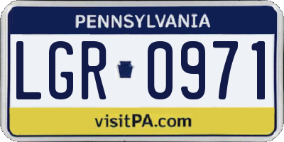 PA license plate LGR0971
