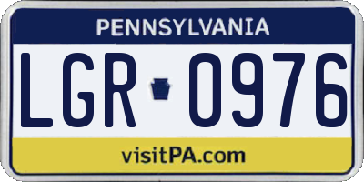 PA license plate LGR0976