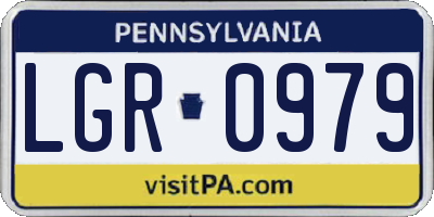 PA license plate LGR0979