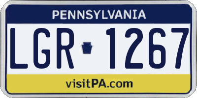 PA license plate LGR1267