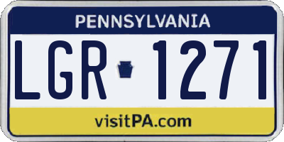 PA license plate LGR1271