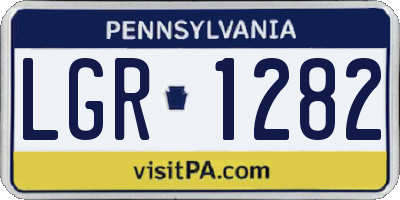 PA license plate LGR1282
