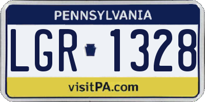 PA license plate LGR1328