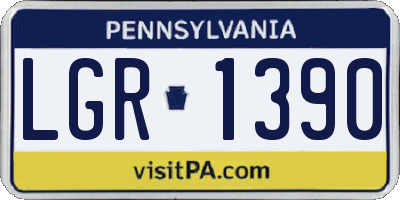 PA license plate LGR1390