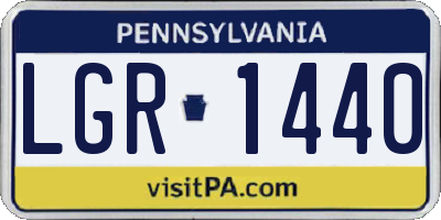PA license plate LGR1440
