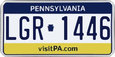 PA license plate LGR1446