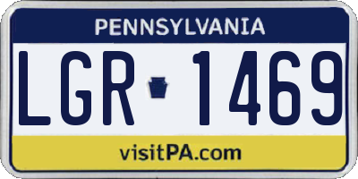 PA license plate LGR1469