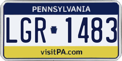 PA license plate LGR1483