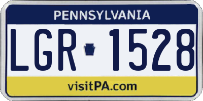 PA license plate LGR1528