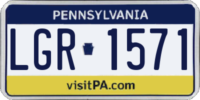 PA license plate LGR1571