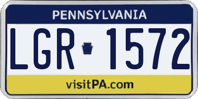 PA license plate LGR1572