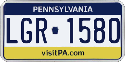 PA license plate LGR1580