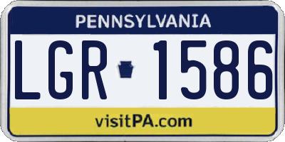 PA license plate LGR1586
