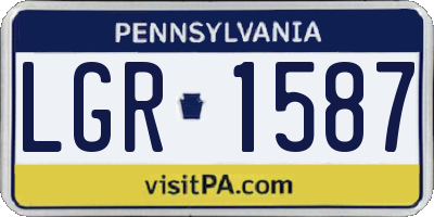 PA license plate LGR1587