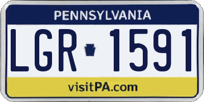 PA license plate LGR1591