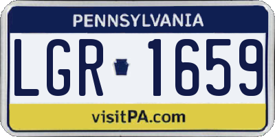 PA license plate LGR1659