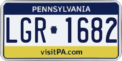 PA license plate LGR1682