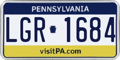 PA license plate LGR1684