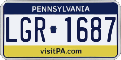 PA license plate LGR1687