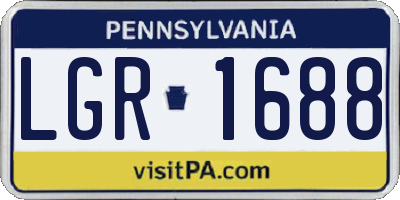 PA license plate LGR1688