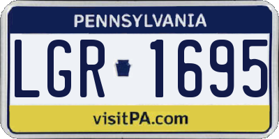 PA license plate LGR1695