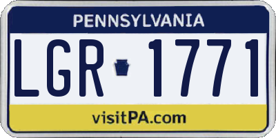 PA license plate LGR1771