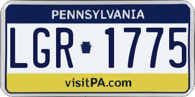 PA license plate LGR1775