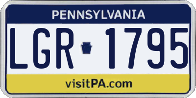 PA license plate LGR1795