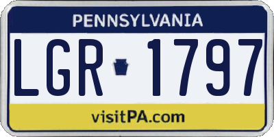 PA license plate LGR1797