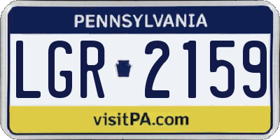 PA license plate LGR2159