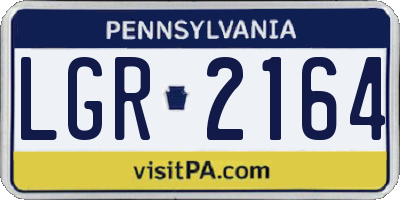 PA license plate LGR2164