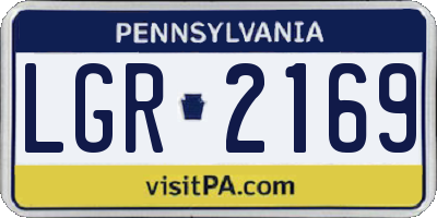 PA license plate LGR2169