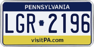 PA license plate LGR2196