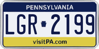PA license plate LGR2199