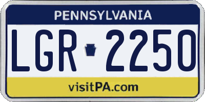 PA license plate LGR2250