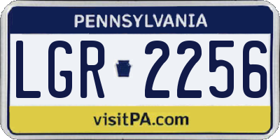 PA license plate LGR2256