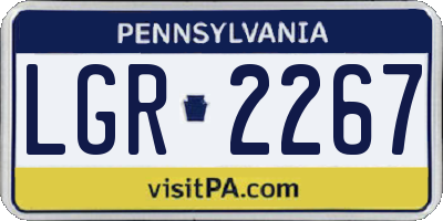 PA license plate LGR2267