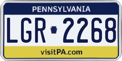 PA license plate LGR2268