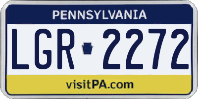 PA license plate LGR2272