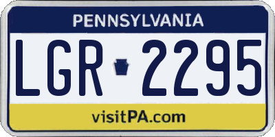 PA license plate LGR2295