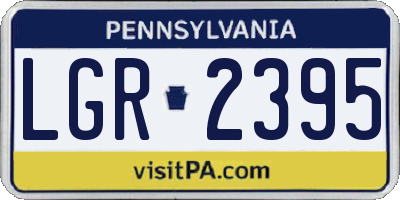 PA license plate LGR2395
