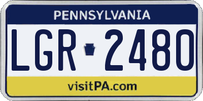 PA license plate LGR2480