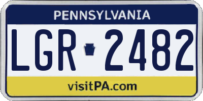 PA license plate LGR2482