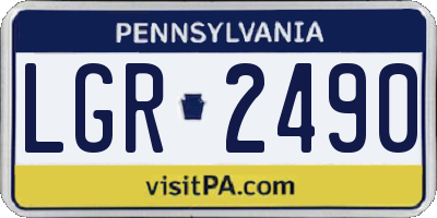 PA license plate LGR2490