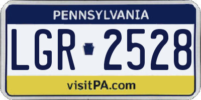 PA license plate LGR2528