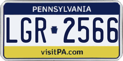 PA license plate LGR2566