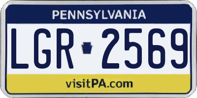 PA license plate LGR2569