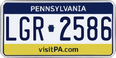 PA license plate LGR2586