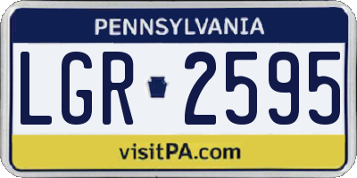PA license plate LGR2595
