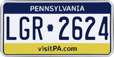 PA license plate LGR2624